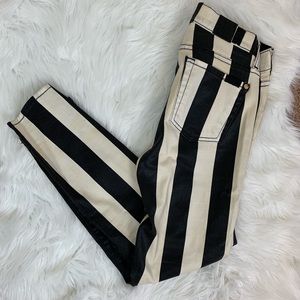 7 For All Mankind Striped Cigarette Jeans